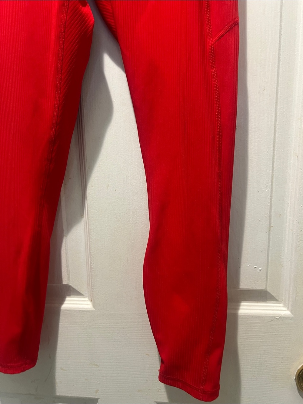 Fabletic’s Red Women's Ribbed Active Set - Picture 8 of 11